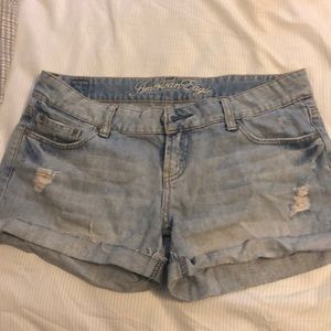 AE distresses denim shorts
